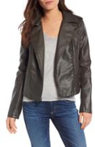 Women's French Connection Mix Texture Faux Leather Moto Jacket