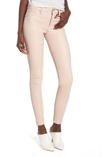 Women's Hudson Jeans Barbara High Waist Ankle Skinny Leather Jeans - Pink