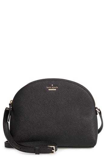 Kate Spade New York Cameron Street Large Hilli Leather Crossbody Bag - Black