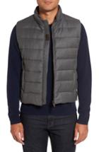 Men's Moorer Oliver L Wool & Cashmere Flannel Waterproof Vest Eu - Grey
