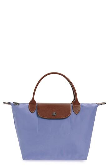 Longchamp 'small Le Pliage' Top Handle Tote - Orange