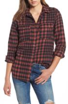 Women's Billabong Venture Out Plaid Shirt - Burgundy