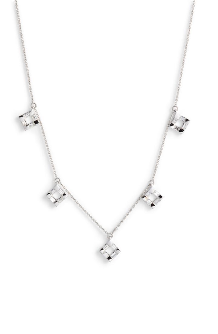 Women's Dana Rebecca Designs Diamond Baguette Station Necklace