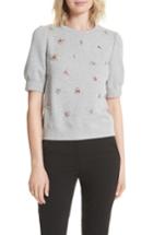 Women's Kate Spade New York Bee Embellished Sweater, Size - Grey