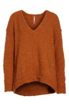 Women's Free People Lofty V-neck Sweater - Pink
