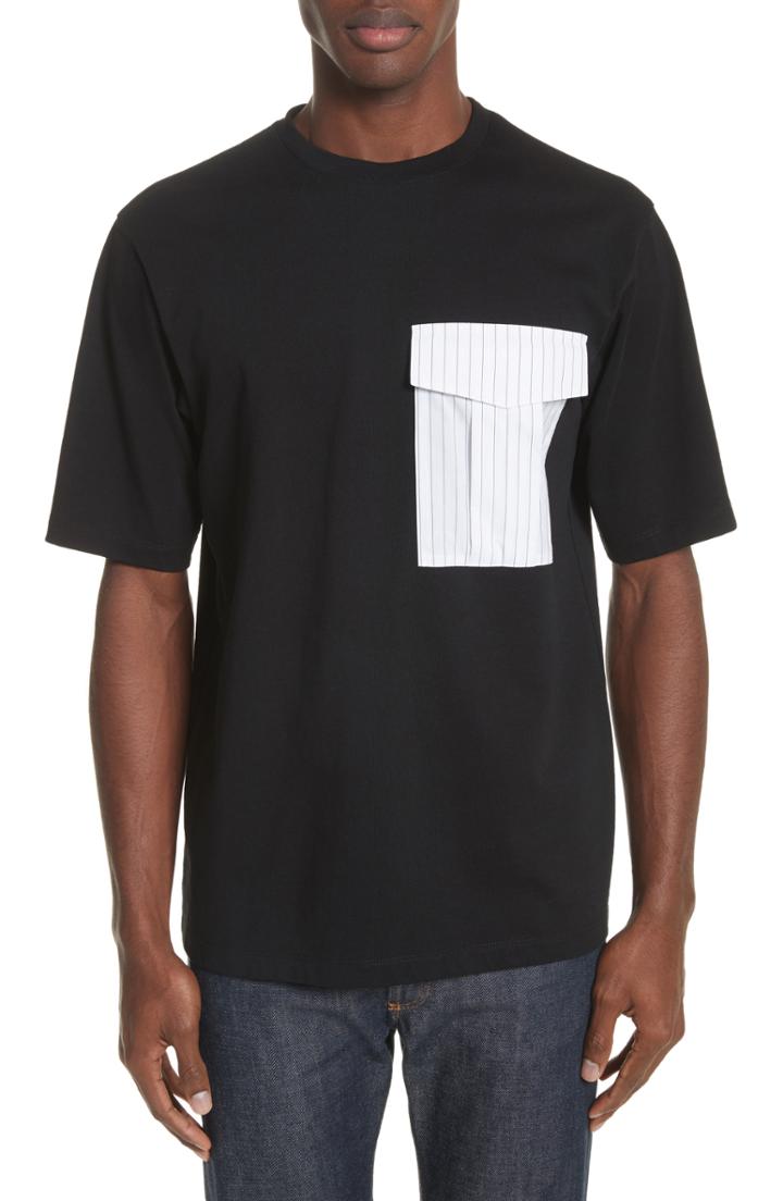 Men's Helmut Lang Pinstripe Pocket T-shirt