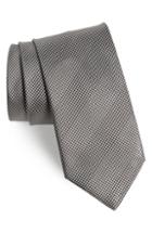 Men's Brioni Houndstooth Silk Tie, Size - Black