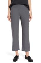 Petite Women's Eileen Fisher Bootcut Crop Pants, Size P - Grey
