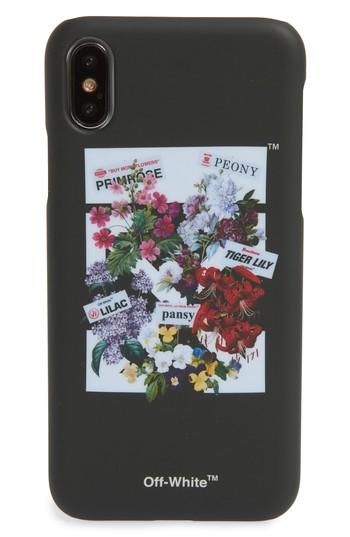 Off-white Flower Shop Iphone X Case - Black