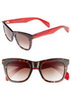 Women's Rag & Bone 50mm Square Cat Eye Sunglasses - Havana Red