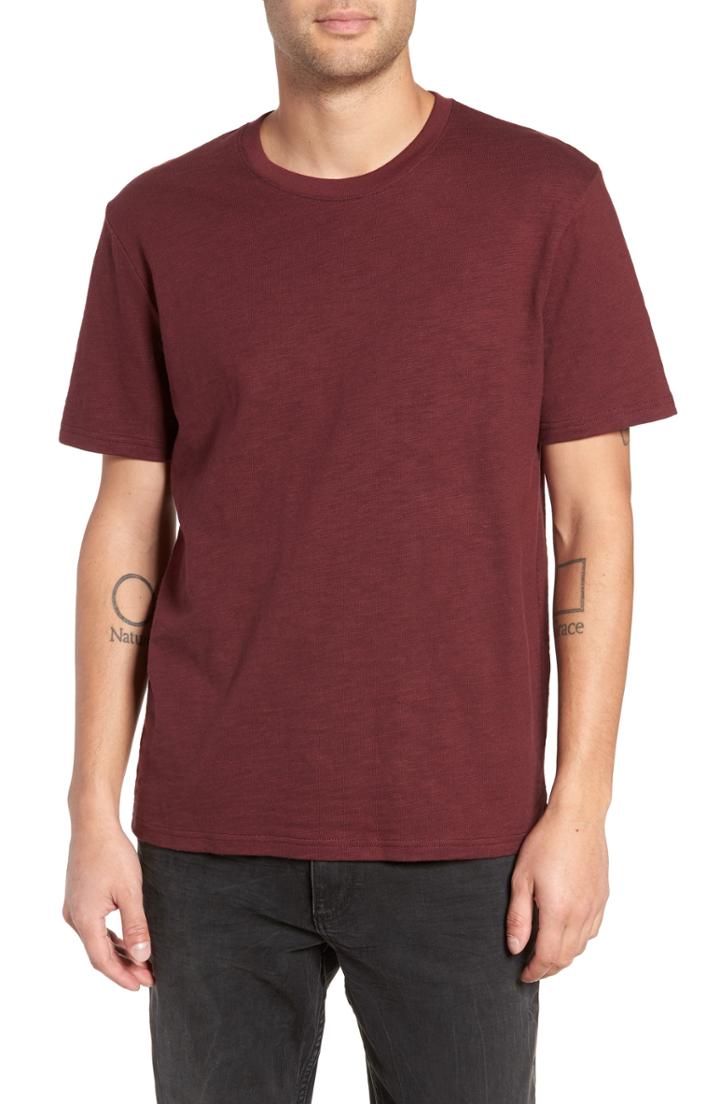 Men's Treasure & Bond Regular Fit Slub Knit T-shirt, Size - Burgundy