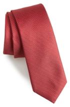 Men's Calibrate Sheffield Solid Silk Tie, Size - Red