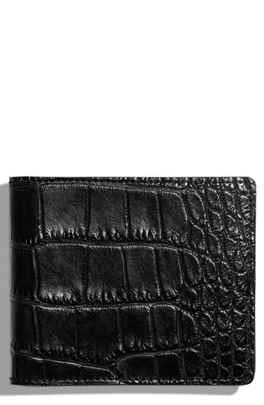 Men's Shinola Alligator Leather Wallet - Black