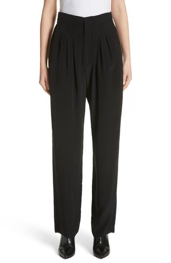Women's Colovos Super High Waist Silk Pants - Black
