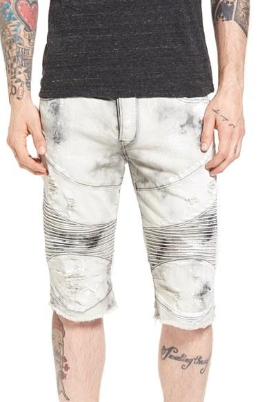 Men's True Religion Brand Jeans Geno Moto Denim Shorts