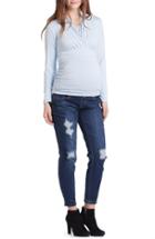 Women's Lilac Clothing Megan Maternity Top, Size - Blue