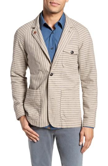 Men's Billy Reid Harrison Linen & Cotton Jacket, Size - Beige