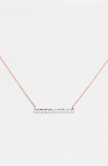 Women's Dana Rebecca Designs 'sylvie Rose' Medium Diamond Bar Pendant Necklace