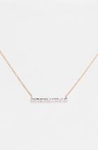Women's Dana Rebecca Designs 'sylvie Rose' Medium Diamond Bar Pendant Necklace