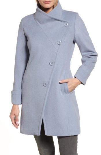 Women's Trina Turk Fiona Double Breasted Coat - Blue