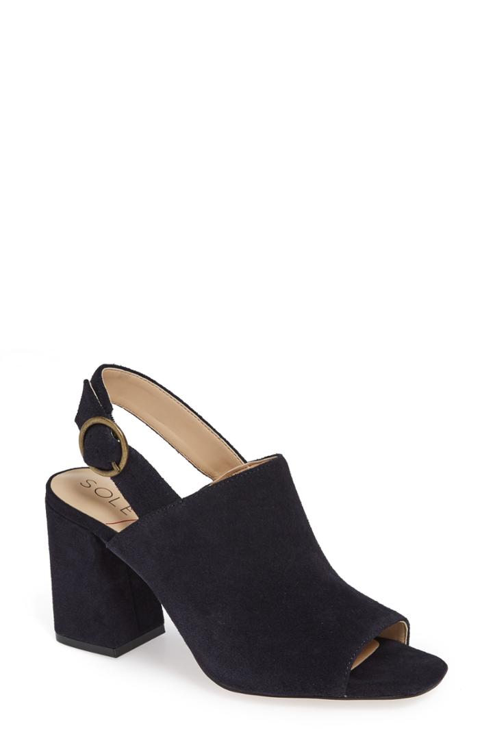 Women's Sole Society Juniah Block Heel Sandal .5 M - Blue