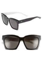 Women's Blanc & Eclare New York 54mm Polarized Sunglasses - Black/ White Checker