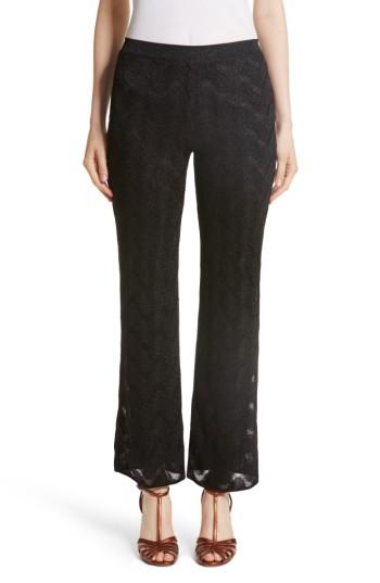 Women's Missoni Metallic Knit Crop Pants Us / 44 It - Black