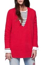 Women's Santuary Delancey V-neck Sweater - Red