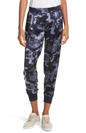 Women's Atm Anthony Thomas Melillo Camo Silk Lounge Pants - Blue