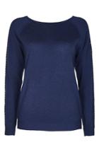 Women's Wallis Lace Trim Sweater - Blue