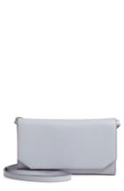 Women's Nordstrom Leather Wallet On A Strap - Grey