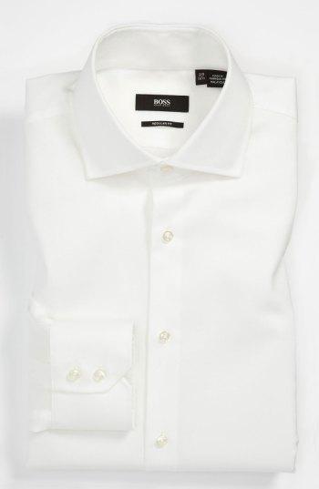 Men's Boss Black Fit Easy Iron Dress Shirt
