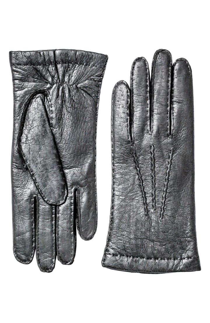 Men's Hestra Peccary Leather Gloves - Black