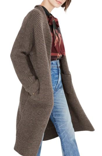 Women's Madewell Fulton Sweater Coat - Brown