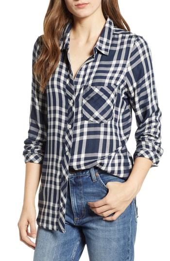 Women's Wrangler Fluid Check Print Shirt - Blue