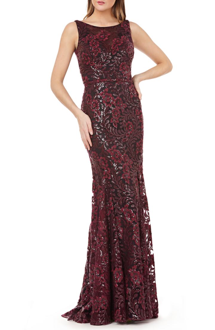 Women's Carmen Marc Valvo Infusion Novelty Sheath