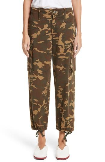 Women's Proenza Schouler Pswl Camouflage Stretch Cotton Pants