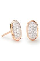 Women's Kendra Scott Amelee Diamond & Rose Gold Stud Earrings