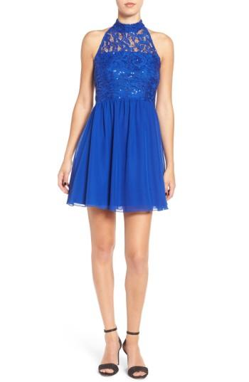 Women's Speechless Lace Halter Party Dress