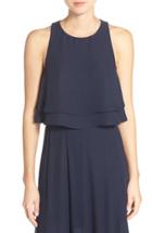 Women's Show Me Your Mumu 'king' Tiered Chiffon Crop Top, Size - Blue