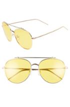 Men's Prive Revaux The Einstein 58mm Polarized Aviator Sunglasses - Yellow