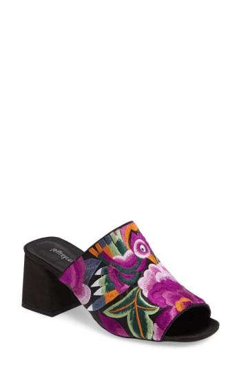Women's Jeffrey Campbell Perpetua Embroidered Open-toe Mule M - Purple