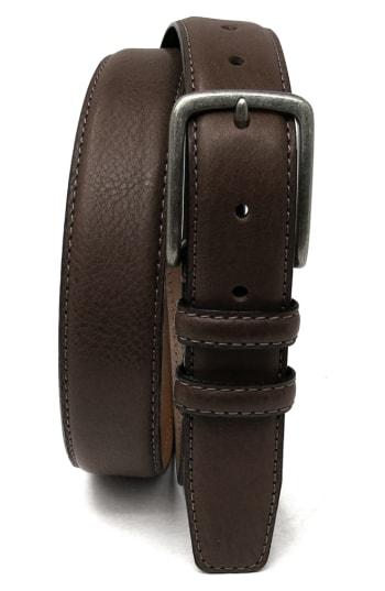 Men's Boconi Clapton Leather Belt - Brown