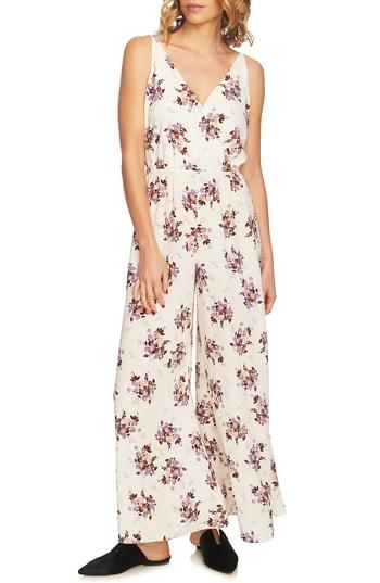 Women's 1.state Wildflower Surplice Jumpsuit - White