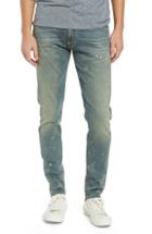 Men's Represent Essential Spattered Slim Fit Jeans - Blue