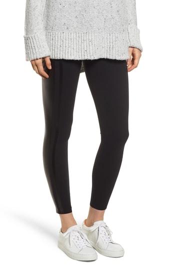 Women's Spanx Gloss Stripe Leggings - Black