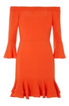 Women's Topshop Off The Shoulder Ruffle Dress Us (fits Like 0) - Red