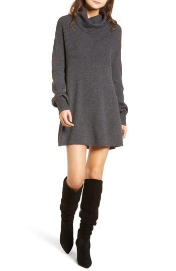 Women's Treasure & Bond Turtleneck Sweater Dress - Grey