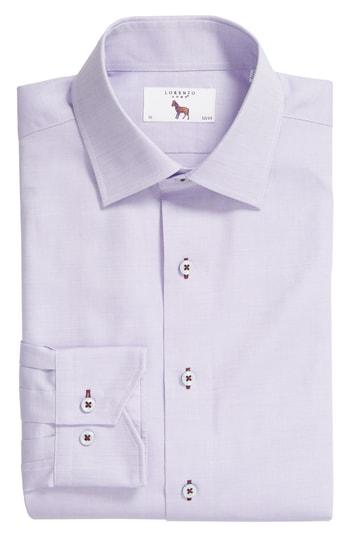 Men's Lorenzo Uomo Trim Fit Solid Dress Shirt .5 - 32 - Purple