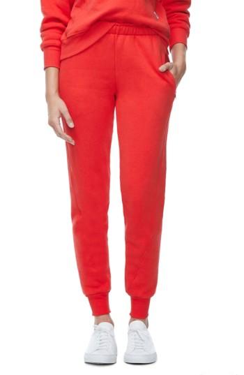 Women's Good American Good Sweats The Twisted Seam Pants - Red